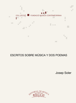 Escritos sobre música y 2 poemas