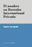 El nombre en derecho internacional privado