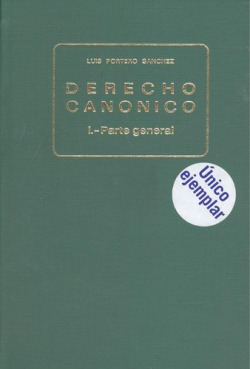 DERECHO CANONICO TOMO I