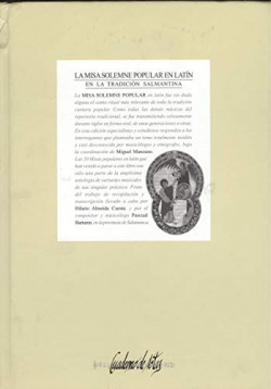 LA MISA SOLEMNE POPULAR EN LATIN EN LA TRADICION SALMANTINA