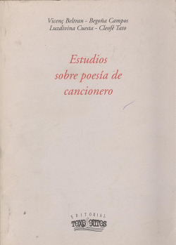 Estudios sobre poesía de cancionero
