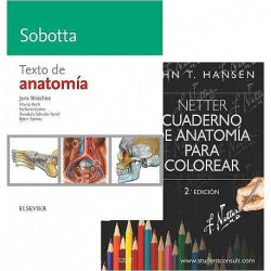 Lote Hansen-Waschke: Netter. Cuaderno de anatomía para colorear + Sobotta.Texto