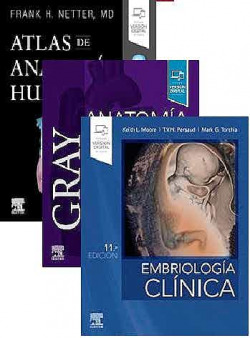 PACK ANATOMÍA PARA ESTUDIANTES+EMBRIOLOGÍA CLÍNICA+ATLAS ANATOMÍA HUMANA