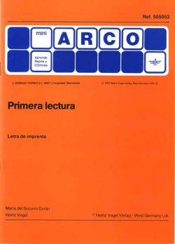 Primera lectura. Letra de imprenta