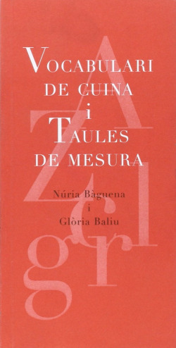 Vocabulari de cuina i taules de mesura
