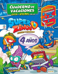 Cuaderno de Vacaciones juega y aprende con los Superzings para 4 años
