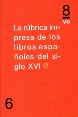 RUBRICA IMPRESA LIBROS S.XVI, 1