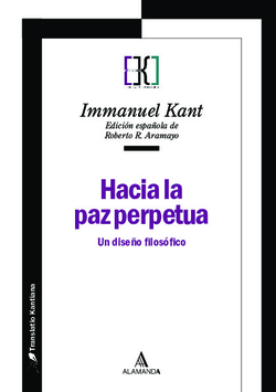 Hacia la paz perpetua