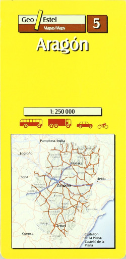 Aragón 1:250.000, 1 cm=2,5 Km