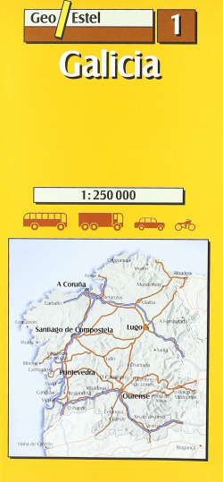 Galicia 1:250.000, 1 cm=2,5 Km