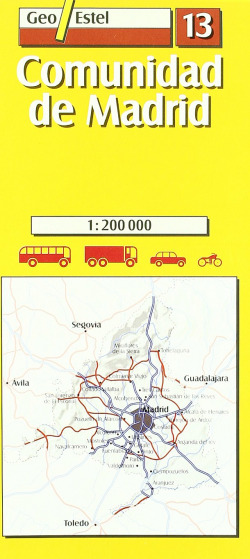 Comunidad de Madrid, E 1:200.000, 1 cm = 2 Km