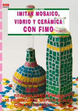 Serie fimo nº 5. imitar mosaico, vidrio y ceramica con fimo