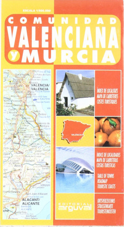 MAPA DE LA COMUNIDAD VALENCIANA Y MURCIA