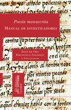Poesía manuscrita:manual de investigadores