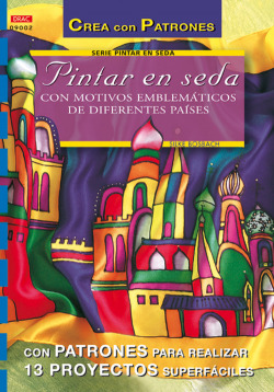 Pintar seda con motivos emblematicos de diferentes paises