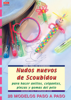 Serie scoubidou nº 3. nudos nuevos de scoubidou para hacer anillos, colgantes, p