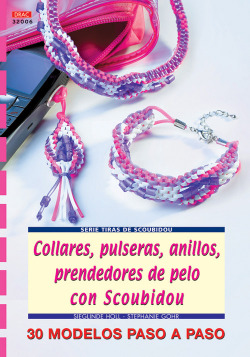 Serie scoubidou nº 6. collares, pulseras, anillos, prendedores de pelo con scoub