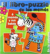 6 mamás y sus bebés en la sabana