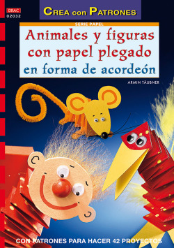 Serie papel nº 32. animales y figuras con papel plegado en forma de acordeon