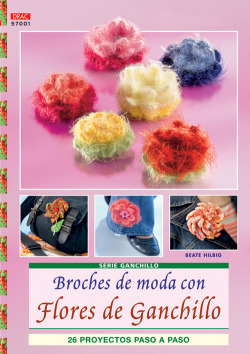 Serie ganchillo nº1. broches de moda con flores de ganchillo