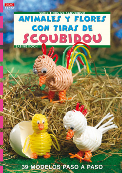 Serie scoubidou nº 7. animales y flores con tiras de scoubidou