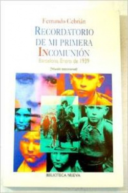 RECORDATORIO MI PRIMERA INCOMUNION, BARCELONA, ENERO 1939