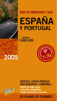 Guía y mapa de carreteras de España y Portugal 1:800.000, (2009)