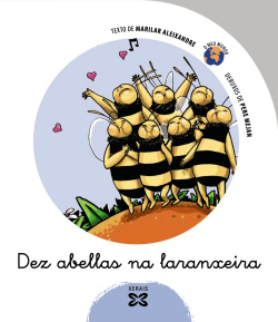 Dez abellas na laranxeira