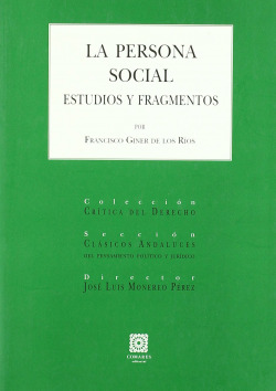 La persona social. estudios y fragmentos