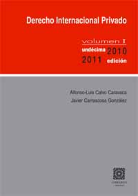 DERECHO INTERNACIONAL PRIVADO (VOL I).(2010-2011) (11ª ED)