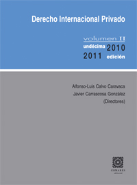 DERECHO INTERNACIONAL PRIVADO (VOL.II).(2010-2011) (11ªED)