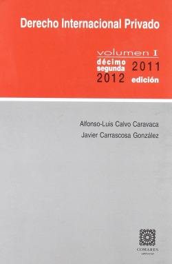 DERECHO INTERNACIONAL PRIVADO.(VOL.I) (12ª EDICION)