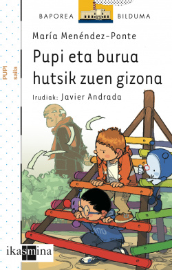 Pupi eta burua hutsik zuen gizona.(baporea zuria)