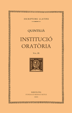 Institució Orat.ria, vol. IX