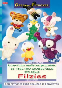 Divertidos muñecos pequeños de fieltro modelable con aguja