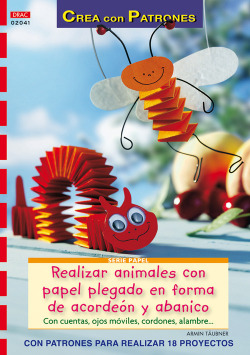 Serie papel nº 41. realizar animales con papel plegado en forma de acordeon y ab