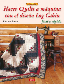 Hacer quilts a maquina con el diseño log cabin