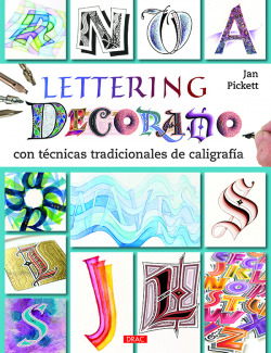 Lettering, decorado con tecnicas tradicionales caligrafia
