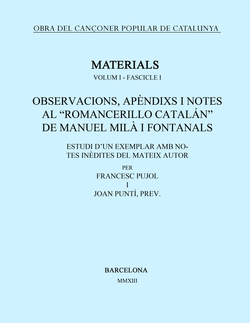 Observacions, apendix i notes romancerillo catalan