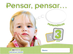 pensar...pensar matemáticas 3 anos