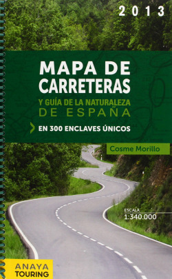 Mapa de carreteras y guía de la naturaleza de España 1:340.000