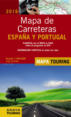 Mapa de carreteras de España y Portugal 1:340.000