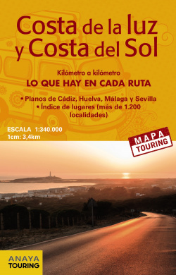 Mapa de carreteras de la Costa de la Luz y la Costa del sol