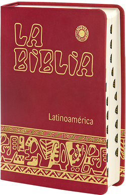 Biblia Latinoam. letra grande simil piel roja, uñeros