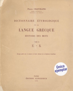 Dictionnaire étymologique de la langue grecque