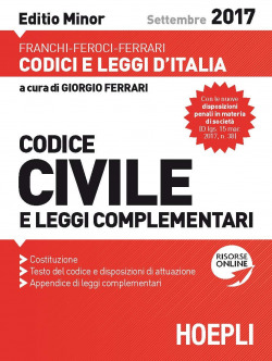 Codice civile e leggi complementari 2017. Editio Minor