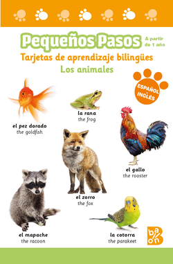 PEQUEÑOS PASOS. Tarjetas de aprendizaje bilingües: Los animales