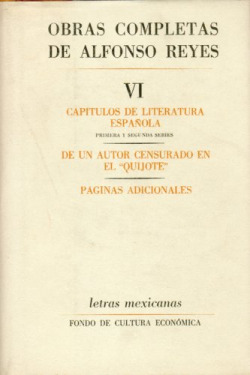 Obras completas, VI : Capítulos de literatura española, De un autor censurado en el Quijote , Página