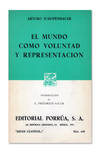 EL MUNDO COMO VOLUNTAD Y REPRESENTACIÓN