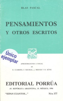 Pensamientos y Otros Escritos.